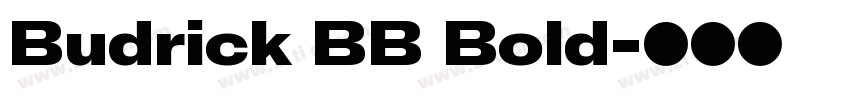 Budrick BB Bold字体转换